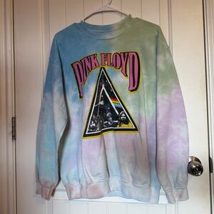 Pink Floyd Pastel Tie-Dye Crewneck Sweater